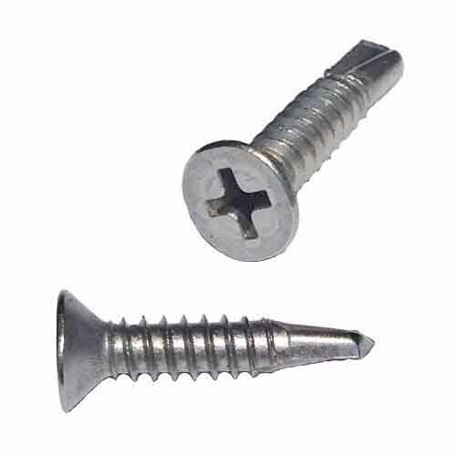 FPTEK101S #10 X 1" Flat Head, Phillips, Self-Drilling Screw, 18-8 Stainless